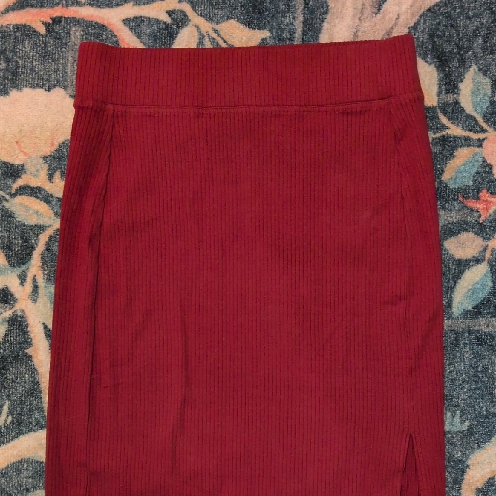 Pact Ribbed Midi Skirt